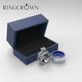 thumbnail image 6 of 3pc Couples Wedding Ring Sets His And Hers Women Sterling Silve Heart Moissanite and men Wedding Bands, 6 of 6