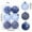 Blue, variant on 6-Pack Christmas Fabric Ornaments Foam Decor Set for Tree - Holiday Decoration Balls Wreath Hanging Decorations Festive Party Supplies​(Blue)