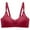 Wine, variant on CFLVAEK Plus Size Bras for Women Front Closure Bra Comfort Wireless Push Up Everyday Bra Easy Open Full Coverage Sleep Bralettes for Big Bust Black M