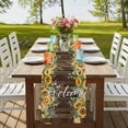 thumbnail image 4 of Table Runners 72 Inches Long Dress Scarves, Sunflower Farmhouse Kitchen Table Runner, Coffee Tablerunners, Yellow Summer Botanical Wooden Farmhouse 18x72 Inch, 4 of 9