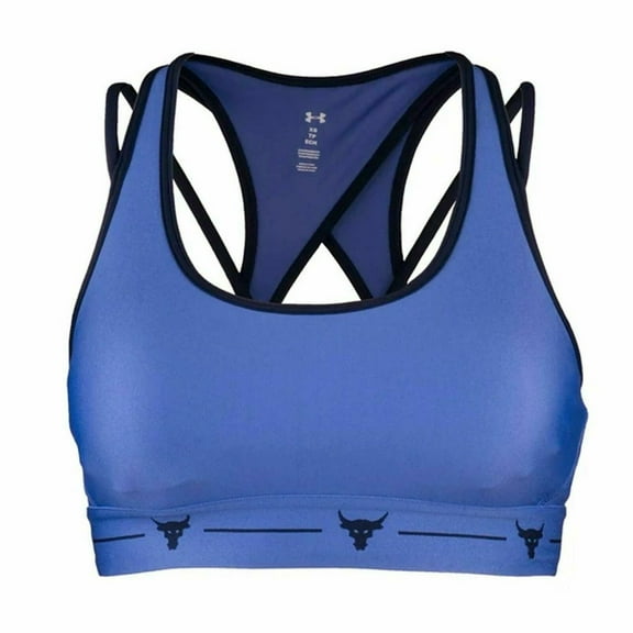 Under Armour Womens Project Rock Armour Crossback Strappy Sports Bra XS 1346825-591