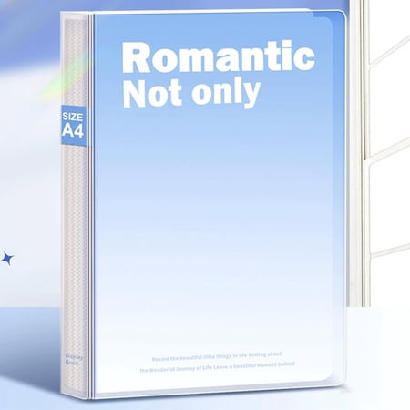 A4 Document Folder Clear-Pocketed Gradient Frosted Cover Office High-Capacity File Holder Pages Multi-Layer Document Organizer Heat-Sealed Binding Durable Student Professional Filing Folder