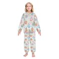 thumbnail image 2 of Fluffy Pajamas Set Fuzzy Winter Warm Pj Sets Pullover Tops and Long Pants Pastel Christmas-themed X-Small, 2 of 8