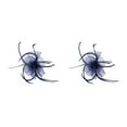 thumbnail image 2 of pitrice 1/2/3/5 Maille Fascinator Femmes Coiffe Prom Maquillage Nuptiale Scène Réglable Performance Photo Coiffe Fille Bande de Cheveux Bleu Marine 2PCS, 2 of 6