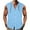 Sky Blue, variant on Sakmal White Plus Size Tank Tops for Men Hooded White Camisole Button Down Drawstring Solid Sleeveless T Shirts for Men