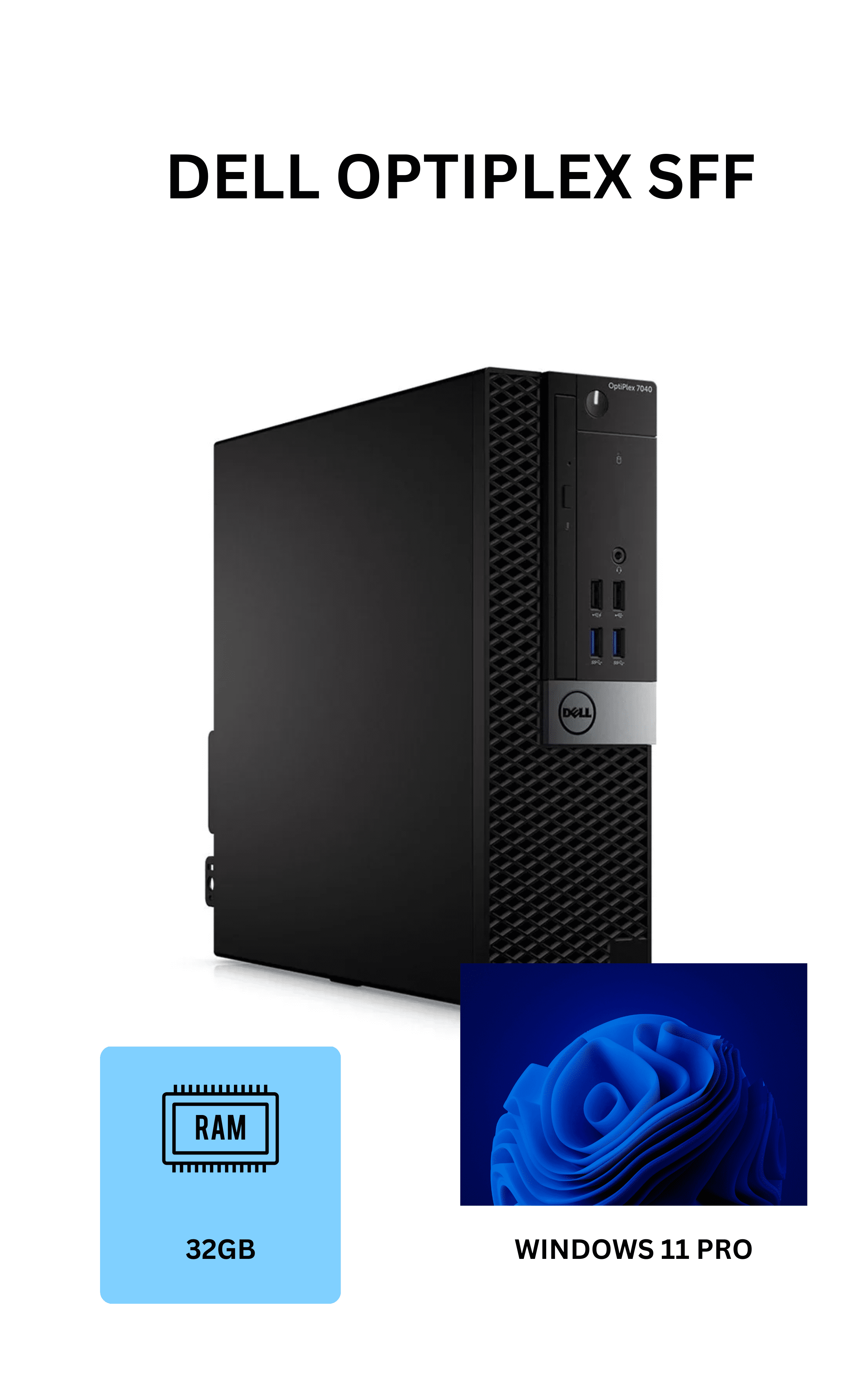 Dell OptiPlex 9020 SFF Desktop, Intel Core i7, 32GB RAM, 1TB SSD