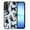 Black White Tuxedo Cat Playful Postures, variant on WIRESTER Shockproof Soft Rubber Cover Case for Samsung Galaxy A17 5G 6.7" 2025, Black White Tuxedo Cat Playful Postures On Teal