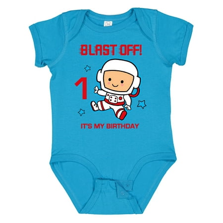 

Inktastic Blast off 1st Birthday Gift Baby Boy Bodysuit