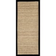 nuLOOM Elijah Seagrass Natural Runner Rug, 2' 6" x 6', Black