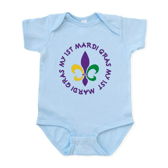 CafePress - My 1St Mardi Gras Infant Bodysuit - Baby Light Bodysuit, Size Newborn - 24 Months