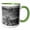 Green/White, variant on 3drose, Monochrome Tree Branch, Abajo Mountains, Canyonlands Park, Moab, Ut, 11oz Two-tone Black Mug