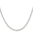 thumbnail image 5 of Auriga Fine Jewelry 925 Sterling Silver Polished 3 mm Elongated Paperclip Chain Necklace for Women 18", 5 of 6