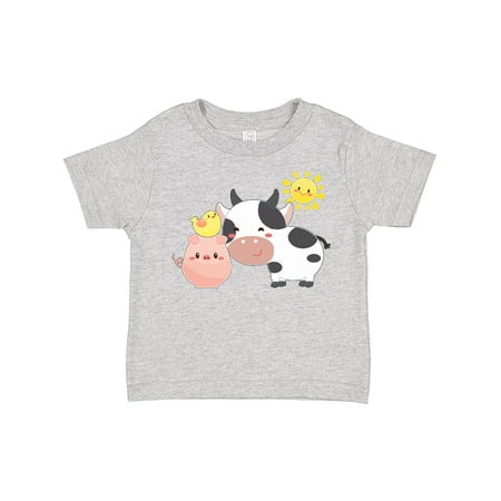 

Inktastic Fun Farm Animals- Cow Pig Chick Gift Toddler Boy or Toddler Girl T-Shirt