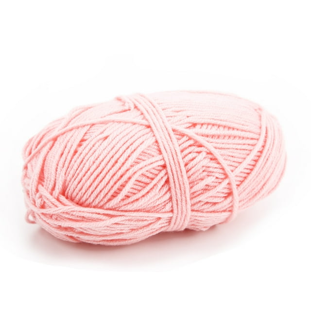 Hilo de ganchillo suave y agradable para la piel, de algodón, para tejer ropa infantil (rosa)