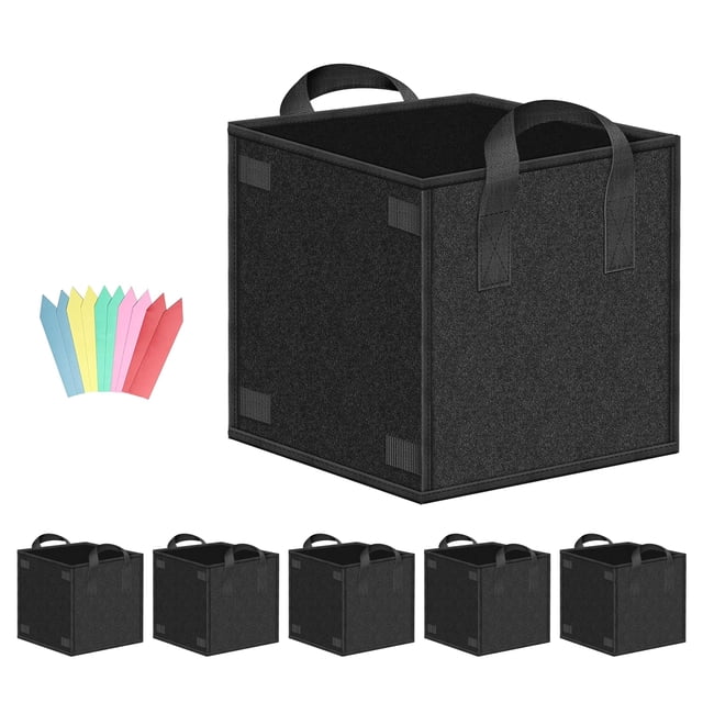 Macetas de tela de aireación no tejida Grow Bags YSSOA, paquete de 5 unidades, 19 litros