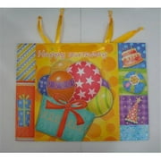Familymaid 28031 3 Assorted Design HI Birthday Bag with Glitter - 36 x 27 x 12.5 in. - Pack of 144