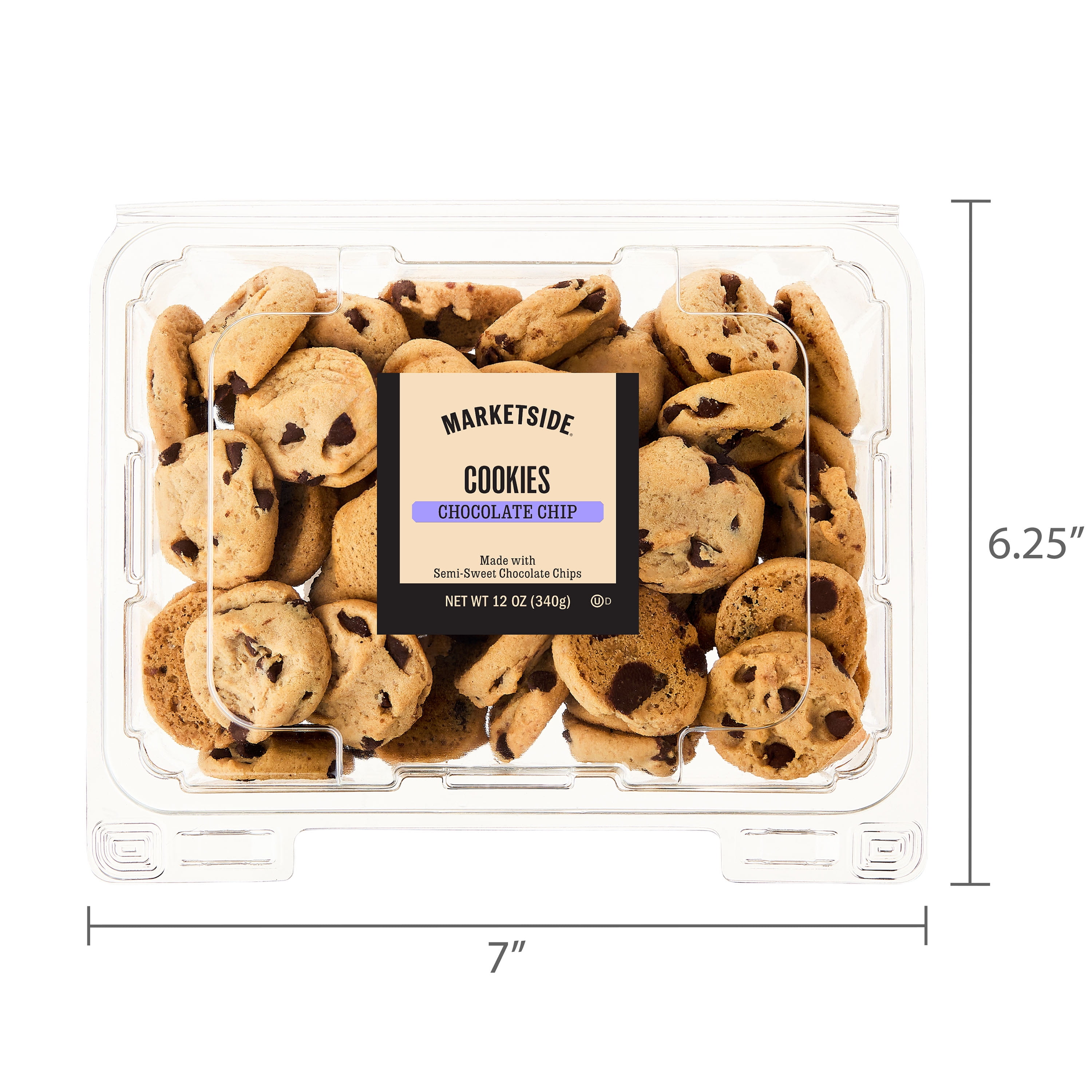 Marketside Bite Sized Chocolate Chip Cookies 12 oz 48 Count