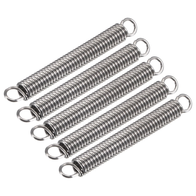 Unique Bargains 1mmx6mmx55mm Extended Compression Spring,5.3Lbs Load Capacity,Silver,Pack of 5