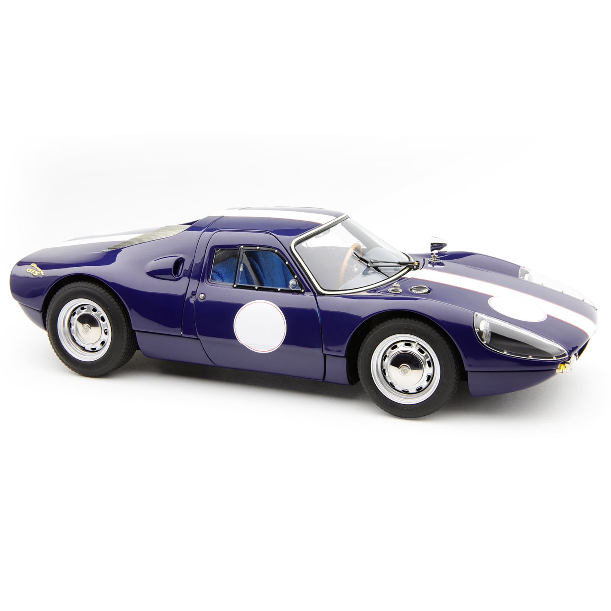 Porsche 904 Carrera GTS Dark Blue with White Stripe "Bonhams Scottsdale Auction 2017" Limited Ed 1/18 Diecast Model Car by CMC