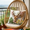 thumbnail image 5 of chaungfeng Vintage Forest Animals Pillow Cover, Deer Decor Throw Pillow Covers Wildlife Pillowcase Cushion Case Pillow Decorative for Couch Sofa Home Office Outdoors 18x18 Inch, 5 of 6