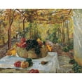 thumbnail image 2 of Marie Egner 14x12 Gold Ornate Wood Frame and Double Matted Museum Art Print Titled - In Der Pergola (1910), 2 of 4