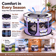 thumbnail image 4 of Portable Pet Playpen, Foldable Breathable Oxford Cloth Pet Tent, for Small dog Cats Rabbits, Indoor Outdoor Travel Camping Use, 4 of 7