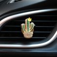 thumbnail image 5 of Flamingo Estilo hawaiano elegante + ambientador con clip de diamantes de imitación brillantes, decoraciones creativas para automóviles, 5 of 5