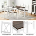 thumbnail image 2 of Soges 4-Person Dining Table Set 5 Pieces, Wood Kitchen Table Set with 4 Chairs for Kitchen Dining Room Restaurant, Dark Brown, 2 of 8