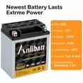 thumbnail image 5 of Anlibatt YTX14AH-BS Motorcycle Battery 12V 12Ah 210CCA Rechargeable Sealed AGM Battery Maintenance Free Automotive Replacement Battery for ATV and Scooter, 5 of 7
