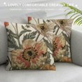 thumbnail image 3 of YINGXI Brown Rust Red Vintage Floral Pillow Covers Rustic Flowers Print Decorative Throw Pillows Outdoor Country Decorations Pillow Cases for Couch Sofa Bed Decor 22x22in, 3 of 5