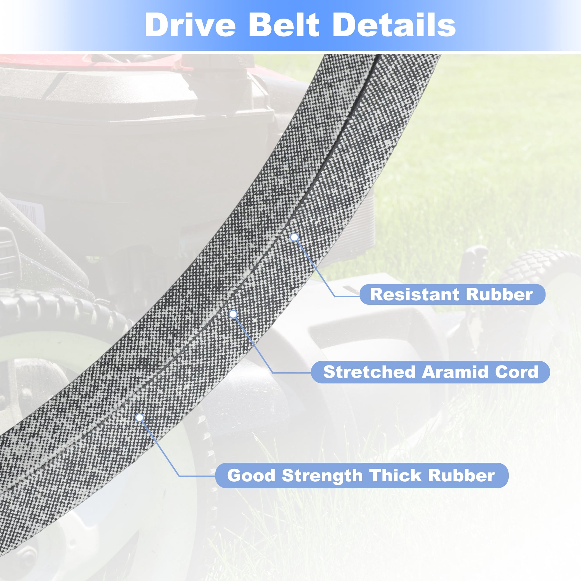 Unique Bargains 135" Lawn Mower Drive Belt for Bad Boy Maverick HD and Other Models