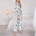 thumbnail image 5 of Wukai Purple Chicory Print Women's Pajama Set - Soft Long Sleeve Sleepwear for Comfort and Style-XX-Large, 5 of 9