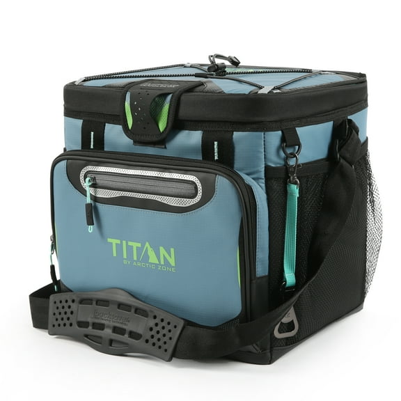 Titan by Arctic Zone 24 Can, 16 Quart Zipperless Soft Cooler, Bali Green