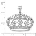 thumbnail image 4 of Real 14kt White Gold Diamond Crown Pendant; for Adults and Teens; for Women and Men, 4 of 4