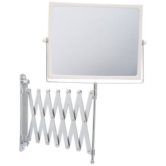 8.25 in. x 6.5 in. Wall Mount Hind Sight Mirror in Chrome/White