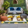 thumbnail image 2 of Lemon Basket Summer Outdoor Rug for Patio/Deck/Porch, Non-Slip Large Area Rug 3 x 5 Ft, Farmhouse Vintage Green Lace Indoor Outdoor Rugs Washable Area Rugs, Reversible Camping Rug Carpet Runner, 2 of 8