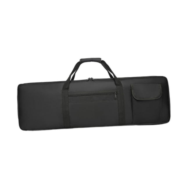 mmirethe Étui de Piano Électrique Rembourré Clavier 61 Touches Sac de Piano pour Concert pour Tournée Performance Noir P