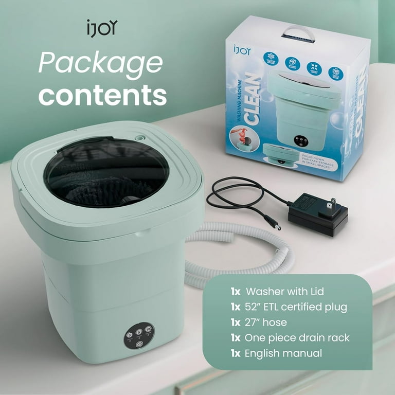 iJoy Portable Mini Washer, 11L Foldable Washer with 3