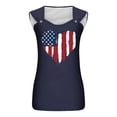 thumbnail image 3 of haizhen 4th of July Tank Tops for Women Casual V Neck Heart America Flag Patriotic Shirts for Women 250th Anniversary USA Shirt Sleeveless Summer Outfits Womens Graphic Tees Navy, S, 3 of 4
