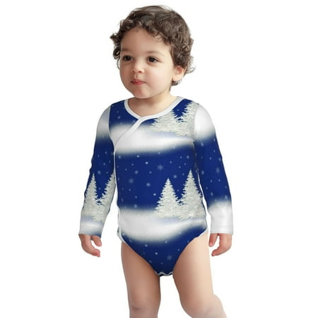 

Fotbe Christmas Fir Tree Pattern Unisex-baby Long-sleeve Bodysuit Long Sleeve Bodysuits One-piece 100% Organic Cotton for Infant Baby Boys Unisex-2 Years