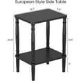 thumbnail image 3 of Small Side Table for Small Spaces, Vintage End Table, Narrow Couch Side Table with Storage, Skinny Nightstand Bedside Table for Bedroom, Living Room, Farmhouse, No-Tool Assembly. (Black), 3 of 8