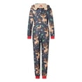thumbnail image 3 of Christmas Family Matching Jumpsuit, Long Sleeve Hooded Elk Print Zipper Closure Loungewear, 3 of 6