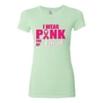 thumbnail image 2 of I Wear Pink for My Friends Survivor Awareness Womens Slim Fit Junior Tee, Mint, Large, 2 of 3