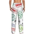 thumbnail image 3 of Goofa Stamp Set Collection Printed Soft Pajama Pants for Men, Wide Leg Comfy Casual Lounge Yoga Pants-XX-Large, 3 of 9