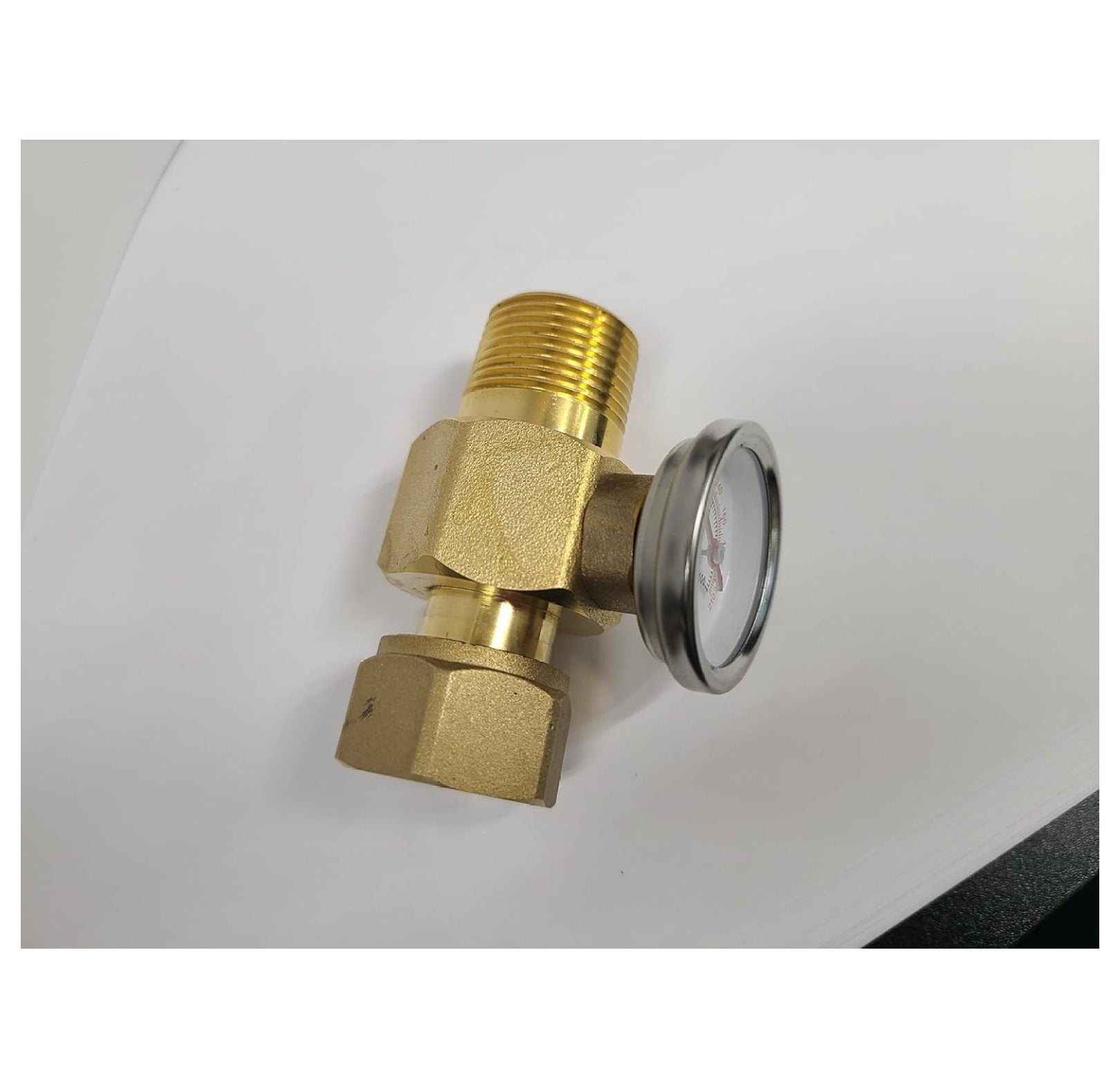 3/4 Inch Booster Water Heater Thermostatic Mixing with Corrugated Hose and temperature gauge, PEX Pipe, PE-RT, CPVC, Copper