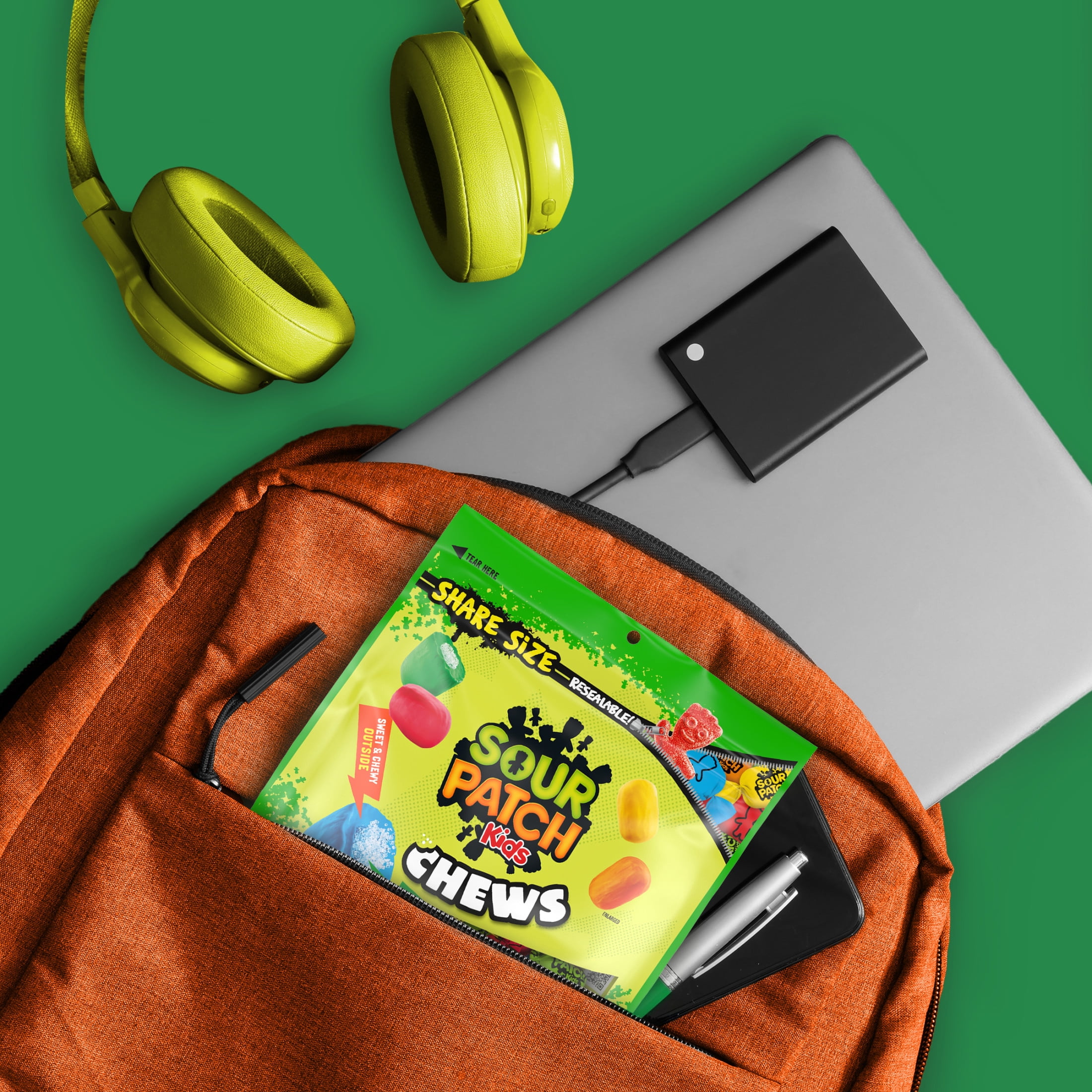SOUR PATCH KIDS Chews Soft & Chewy Candy, Share Size, 8.12 oz