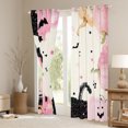 thumbnail image 3 of Manfei Funny Cartoon Pumpkin Curtains Pack of 2 (42x84 Each), Kawaii Pink Halloween Curtains Blackout, Cute Princess Style Bedroom Curtains, Black Out Curtains Home Decor, 3 of 6