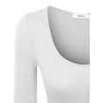 thumbnail image 4 of KOGMO Womens Round Neck Long Sleeve Bodysuit Leotard Made in USA, 4 of 6