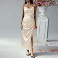 thumbnail image 2 of 2025 Summer Casual Dress for Women Flowy Sexy Solid Color Evening Party Wear Comfortable Stylish Feminine Outfit, 2 of 2