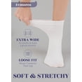 thumbnail image 5 of Hugh Ugoli Diabetic Ankle Socks, Foot Neuropathy, Heel Fitting, Loose Fit, Seamless Toe, Wide Stretchy, 5 of 7